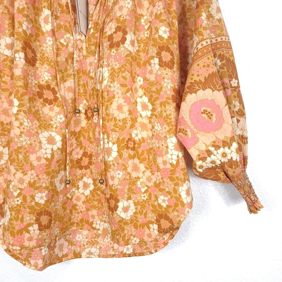 SPELL & THE GYPSY COLLECTIVE Anne Blouse Floral Pecan - Picture 6 of 16
